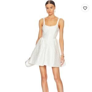 Amanda Uprichard Mabel Fit and Flare Floral Jacquard Mini Dress Size Size Medium